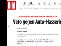 Bild zum Artikel: Aktionärsschützer gegen VW-Aufsichtsrätin - Veto gegen Auto-Hasserin
