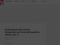 Bild zum Artikel: Quotenkrieg bei ARD und ZDF: Schlagershow mit Florian läuft parallel zu „Wetten, dass..?“