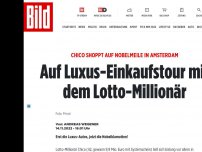 Bild zum Artikel: Chico shoppt auf Nobelmeile in Amsterdam - Auf Luxus-Einkaufstour mit dem Lotto-Millionär