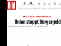 Bild zum Artikel: Ampel scheitert vorerst im Bundesrat - Union stoppt Bürgergeld