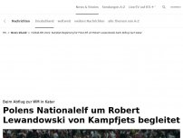Bild zum Artikel: Lewandowski von Kampfjets begleitet<br>