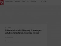 Bild zum Artikel: Tränenausbruch im Flugzeug: Frau weigert sich, Fensterplatz für Jungen zu räumen