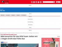 Bild zum Artikel: Nach WM-Niederlage gegen Japan - Szenarien für das DFB-Team: Selbst 2 Siege könnte das Aus bedeuten