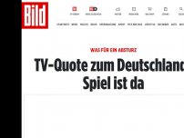 Bild zum Artikel: Was für ein Absturz - TV-Quote zum Deutschland-Spiel ist da