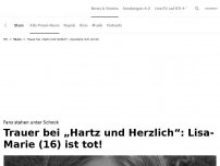 Bild zum Artikel: Große Trauer bei 'Hartz und Herzlich'<br>