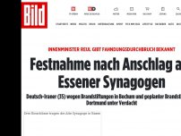 Bild zum Artikel: Fahndungsdurchbruch - Festnahme nach Anschlag auf Essener Synagogen