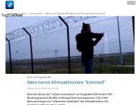 Bild zum Artikel: CDU-Chef Merz nennt Klimaaktivisten 'kriminelle Straftäter'