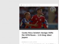 Bild zum Artikel: Costa Rica siegt über Japan - und leistet DFB-Team riesige Hilfe