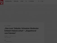 Bild zum Artikel: „One-Love“-Debatte: Schweizer Moderator kritisiert Habeck scharf – „Doppelmoral vom Feinsten“