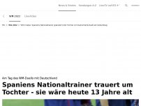 Bild zum Artikel: Spanien-Coach trauert um Tochter<br>