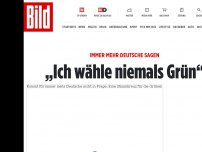 Bild zum Artikel: Immer mehr Deutsche sagen - „Ich wähle niemals Grün“