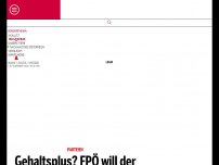 Bild zum Artikel: Gehaltsplus? FPÖ will der Regierung sogar Gagen kürzen