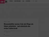 Bild zum Artikel: Wissenschaftler warnen: Erde wird Ringe wie Saturn entwickeln - und entwickeln den ersten Traktorstrahl