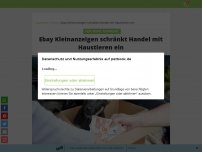 Bild zum Artikel: Ebay Kleinanzeigen schränkt Handel mit Haustieren ein