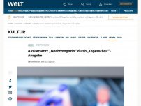 Bild zum Artikel: ARD ersetzt „Nachtmagazin“ durch „Tagesschau“-Ausgabe