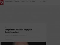 Bild zum Artikel: Sänger Marc Marshall trägt jetzt Regenbogenbart