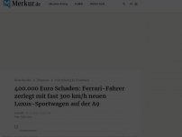 Bild zum Artikel: 400.000 Euro Schaden: Ferrari-Fahrer zerlegt mit fast 300 km/h neuen Luxus-Sportwagen auf der A9