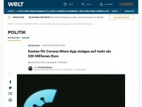 Bild zum Artikel: Kosten für Corona-Warn-App steigen auf mehr als 220 Millionen Euro