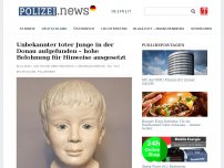 Bild zum Artikel: Unbekannter toter Junge in der Donau aufgefunden – hohe Belohnung für Hinweise ausgesetzt