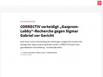 Bild zum Artikel: CORRECTIV verteidigt „Gazprom-Lobby“-Recherche gegen Sigmar Gabriel vor Gericht