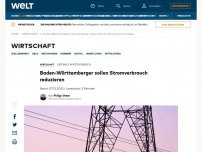 Bild zum Artikel: Ab 14 Uhr wird’s eng – Baden-Württemberger sollen Stromverbrauch reduzieren