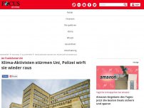 Bild zum Artikel: Besetzung an Frankfurter Uni: Polizei stürmt Hörsaal und...