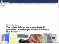 Bild zum Artikel: Vor sieben Jahren vor einem Geschäft gestohlen: Nürnberger Familie hat ihren Hund wieder