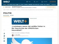 Bild zum Artikel: „Lockdowns waren der größte Fehler in der Geschichte der öffentlichen Gesundheit“