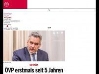 Bild zum Artikel: ÖVP erstmals seit 5 Jahren unter 5%