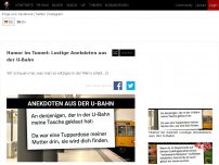 Bild zum Artikel: Humor im Tunnel: Lustige Anekdoten aus der U-Bahn