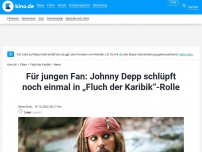 Bild zum Artikel: Für jungen Fan: Johnny Depp schlüpft noch einmal in „Fluch der Karibik“-Rolle