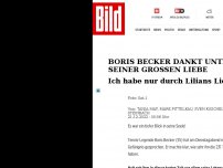 Bild zum Artikel: Boris Becker gesteht unter Tränen - Ich habe nur durch Lilians Liebe überlebt