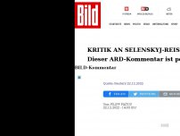 Bild zum Artikel: Kritik an Selenskyj-Reise in die USA - Dieser ARD-Kommentar ist peinlich!