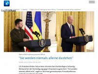 Bild zum Artikel: Biden sichert Selenskyj weitere Hilfe zu: 'Sie werden niemals alleine sein'