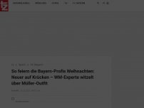 Bild zum Artikel: So feiern die Bayern-Profis Weihnachten: Neuer auf Krücken – WM-Experte witzelt über Müller-Outfit