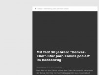 Bild zum Artikel: Mit fast 90 Jahren: 'Denver-Clan“-Star Joan Collins posiert im Badeanzug