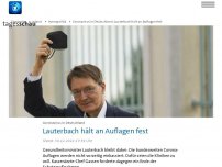 Bild zum Artikel: Gesundheitsminister Lauterbach will kein vorzeitiges Ende der Auflagen