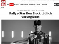 Bild zum Artikel: Ken Block verstorben, Unfall, Schneemobil Rallye-Star Ken Block gestorben