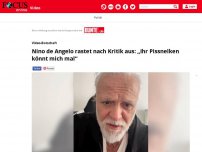 Bild zum Artikel: Video-Botschaft: Nino de Angelo rastet nach Kritik aus: „Ihr...