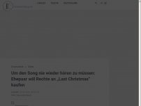 Bild zum Artikel: Um den Song nie wieder hören zu müssen: Ehepaar will Rechte an “Last Christmas” kaufen