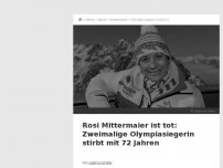 Bild zum Artikel: Rosi Mittermaier ist tot: Olympiasiegerin stirbt im Alter von 72 Jahren