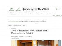 Bild zum Artikel: Hotel in Harburg: Modernes Hotel – historischer Paternoster