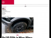 Bild zum Artikel: Bei 50 SUVs in Wien: Klima-Aktivisten lassen Luft aus Reifen