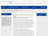 Bild zum Artikel: Prof. Lothar H. Wieler verlässt das Robert Koch-Institut