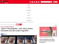 Bild zum Artikel: Ansturm auf Royal-Biografie: „Spare“-Herausgeber: „Nur Harry...