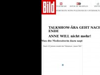 Bild zum Artikel: Talkshow-Hammer! - „Anne Will“ wird zum Jahresende eingestellt