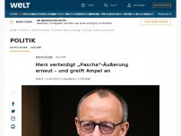 Bild zum Artikel: Merz verteidigt „Pascha“-Äußerung erneut – und greift Ampel an