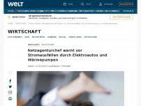 Bild zum Artikel: Netzagenturchef warnt vor Stromausfällen durch Elektroautos und Wärmepumpen