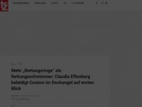 Bild zum Artikel: Mehr „Rettungsringe“ als Rettungsschwimmer: Claudia Effenberg beleidigt Cosimo im Dschungel auf ersten Blick