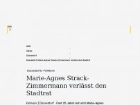 Bild zum Artikel: Düsseldorfer Politikerin: Marie-Agnes Strack-Zimmermann verlässt den Stadtrat